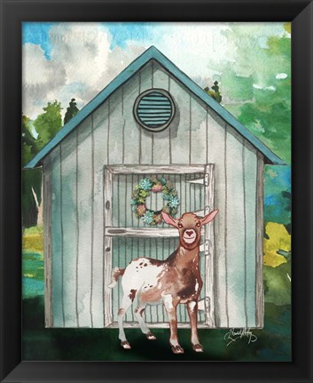 Framed Goat Shed I Print