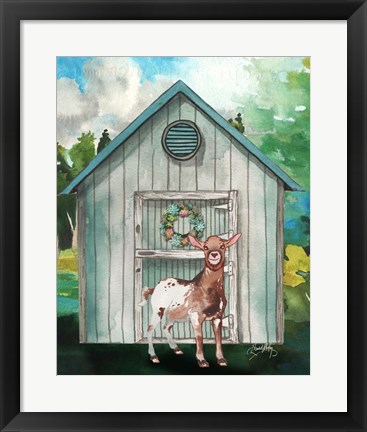 Framed Goat Shed I Print