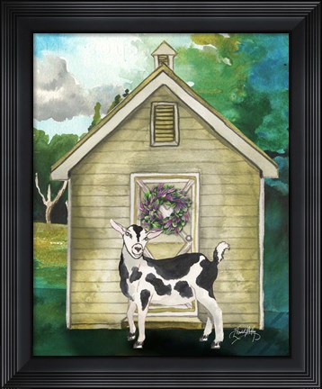 Framed Goat Shed II Print