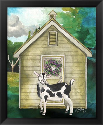 Framed Goat Shed II Print