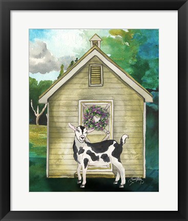 Framed Goat Shed II Print