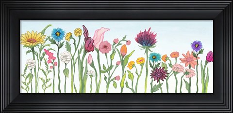 Framed Swaying Blooms II Print