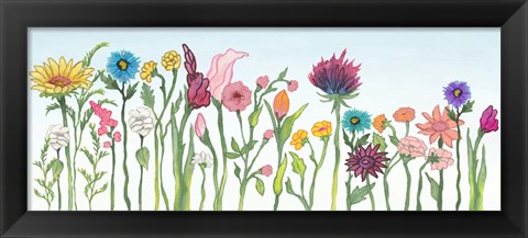 Framed Swaying Blooms II Print