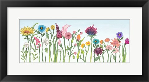 Framed Swaying Blooms II Print