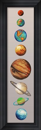 Framed Planets Print