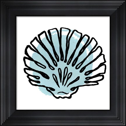 Framed Coastal Contours I Print