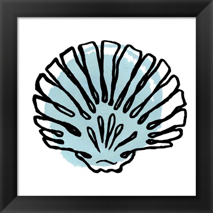 Framed Coastal Contours I Print
