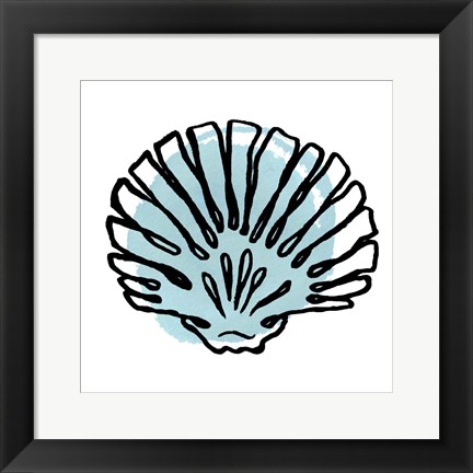 Framed Coastal Contours I Print
