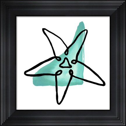 Framed Coastal Contours II Print