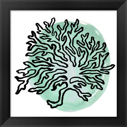 Framed Coastal Contours IV Print