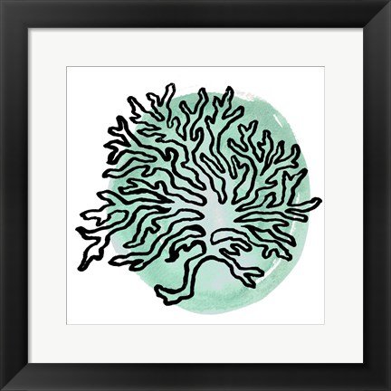 Framed Coastal Contours IV Print