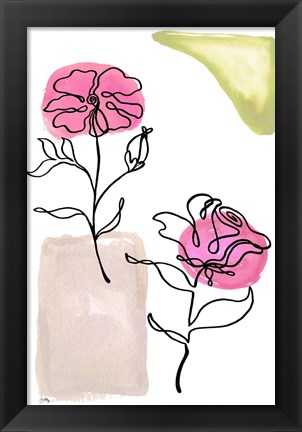 Framed Modern Floral Line I Print