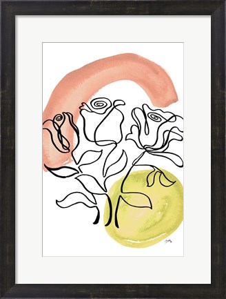 Framed Modern Floral Line II Print