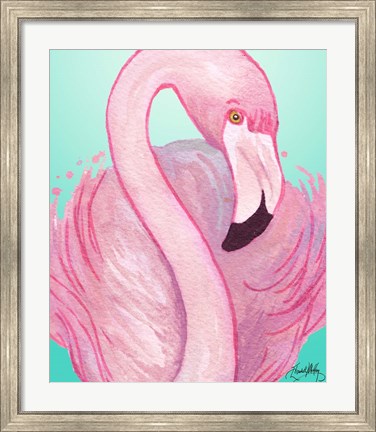 Framed Flamingo Portrait Print
