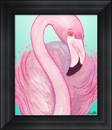 Framed Flamingo Portrait Print