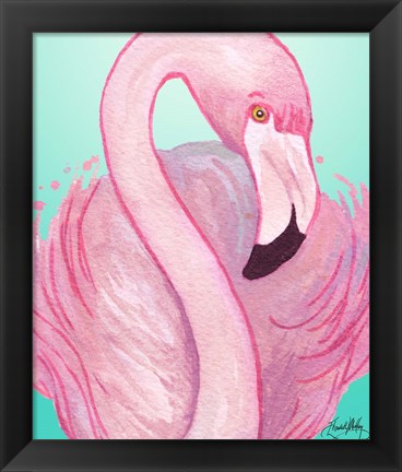 Framed Flamingo Portrait Print