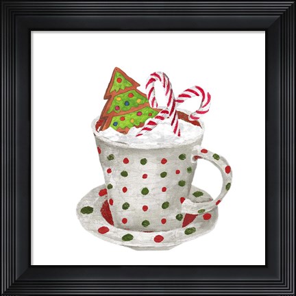 Framed Gingerbread and a Mug Full of Cocoa II Print