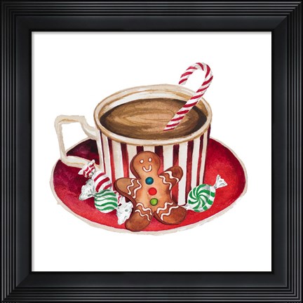 Framed Gingerbread and a Mug Full of Cocoa III Print