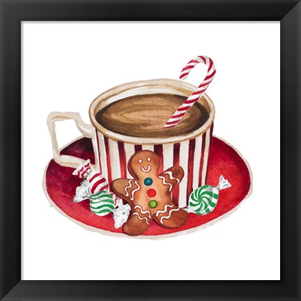 Framed Gingerbread and a Mug Full of Cocoa III Print