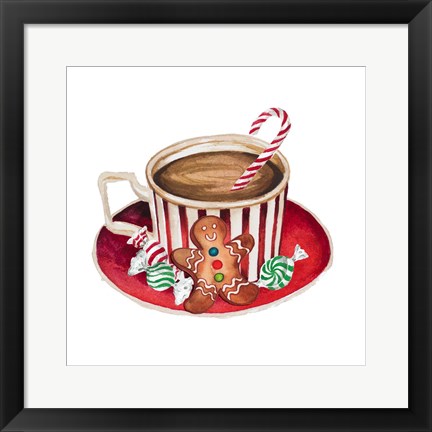 Framed Gingerbread and a Mug Full of Cocoa III Print