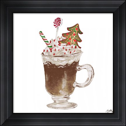 Framed Gingerbread and a Mug Full of Cocoa IV Print