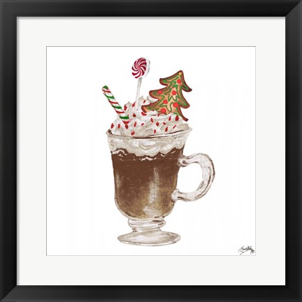 Framed Gingerbread and a Mug Full of Cocoa IV Print