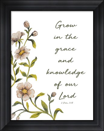 Framed Grow in Grace Print