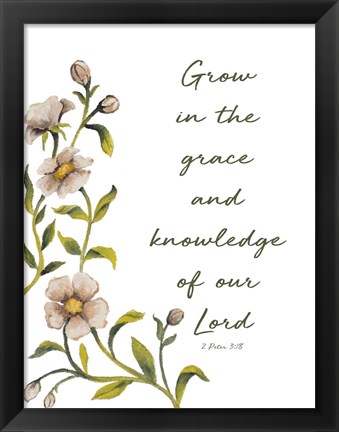 Framed Grow in Grace Print