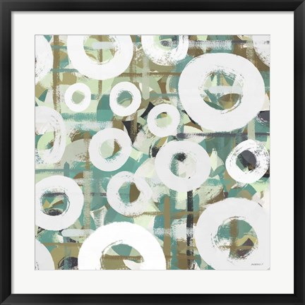 Framed White Spheres II Print