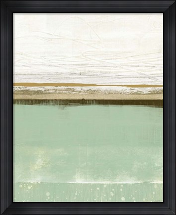 Framed Familiar Feeling Green And Beige Print