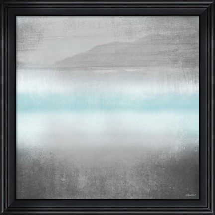Framed Foggy Loon Lake I Print