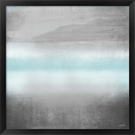 Framed Foggy Loon Lake I Print