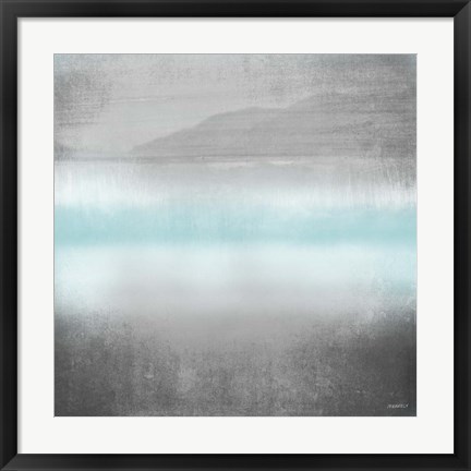 Framed Foggy Loon Lake I Print