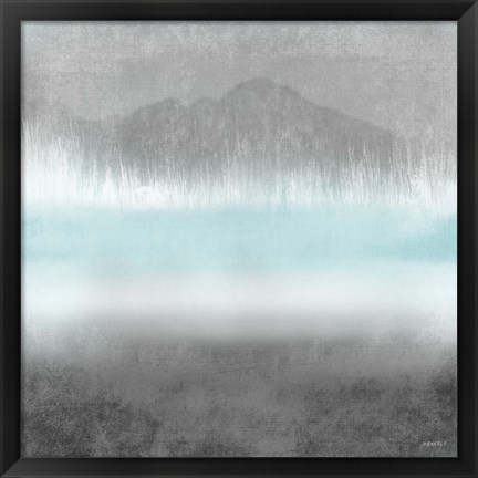 Framed Foggy Loon Lake II Print