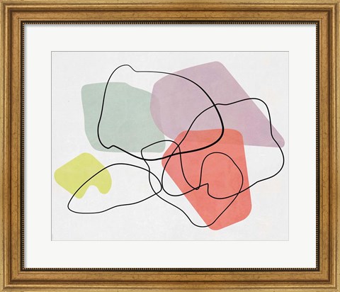 Framed Watercolor Abstract Sketch Print