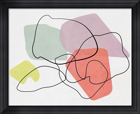 Framed Watercolor Abstract Sketch Print