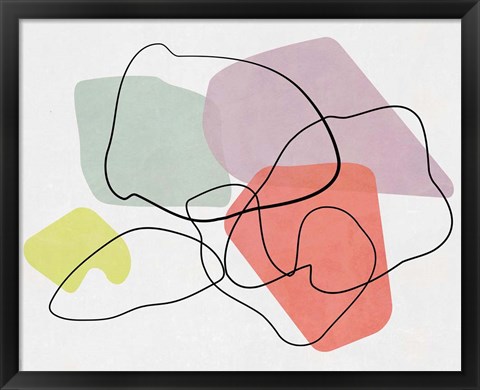 Framed Watercolor Abstract Sketch Print