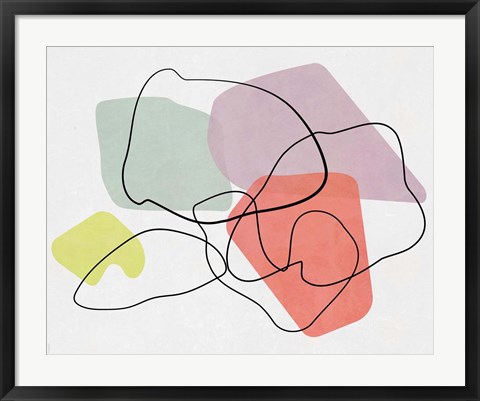 Framed Watercolor Abstract Sketch Print