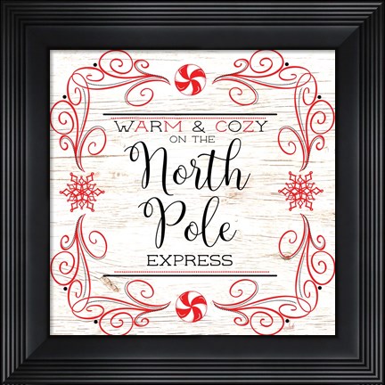 Framed North Peppermint Pole I Print