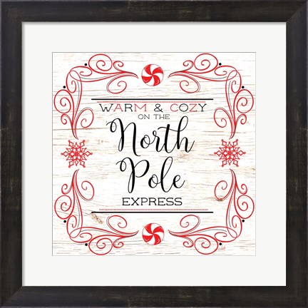 Framed North Peppermint Pole I Print