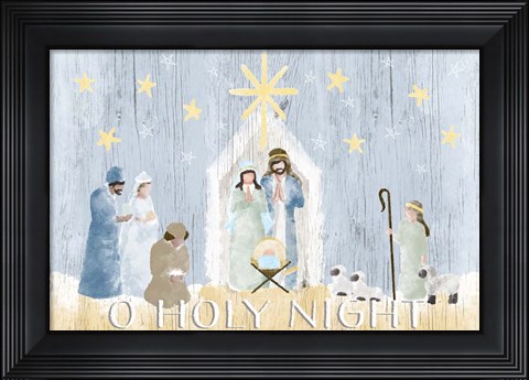 Framed O Holy Night Nativity Print