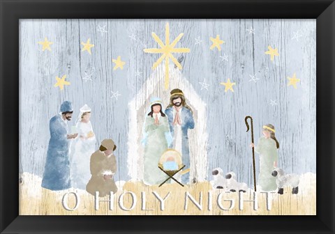 Framed O Holy Night Nativity Print