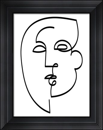 Framed Linear Character I Print