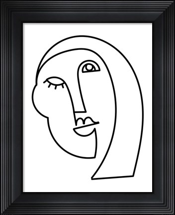 Framed Linear Character II Print