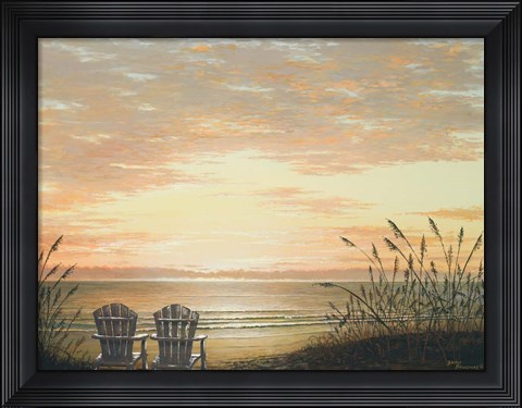 Framed Sunset Chairs Print
