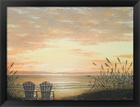 Framed Sunset Chairs Print