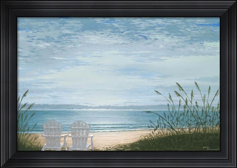 Framed Beach Chairs Print
