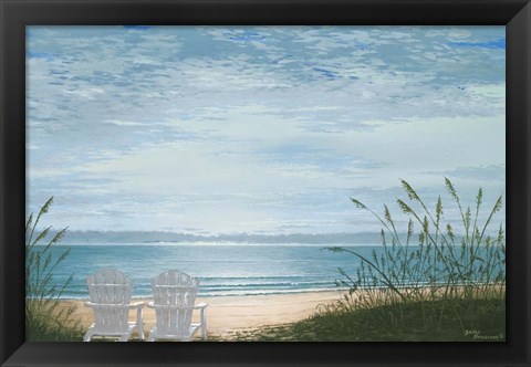 Framed Beach Chairs Print