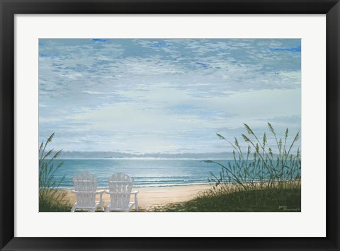 Framed Beach Chairs Print