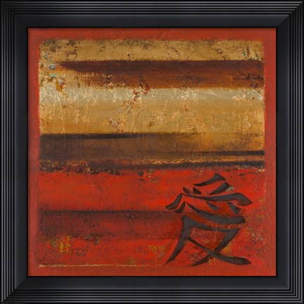 Framed Antique Oriental I (love) Print